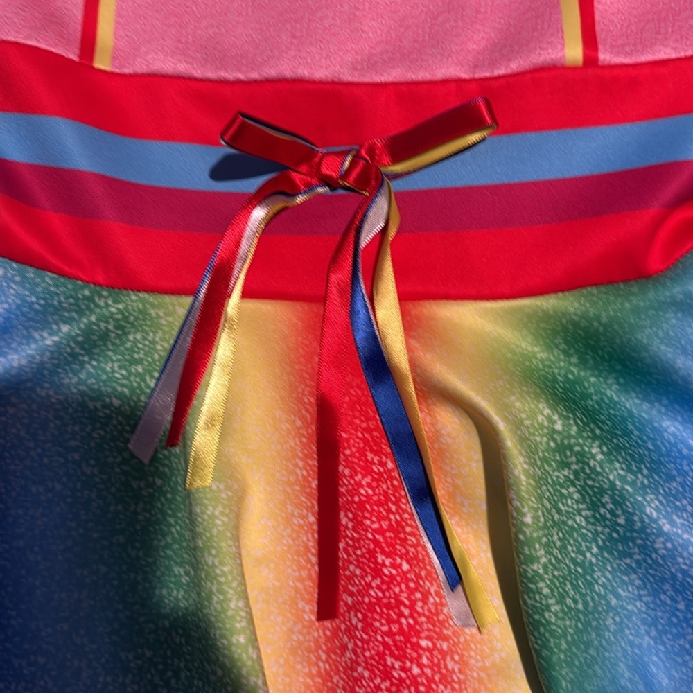 Colorful Rainbow Kids Casual Dress - Picture 2 of 3